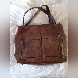 Brown Leather Tote Bag